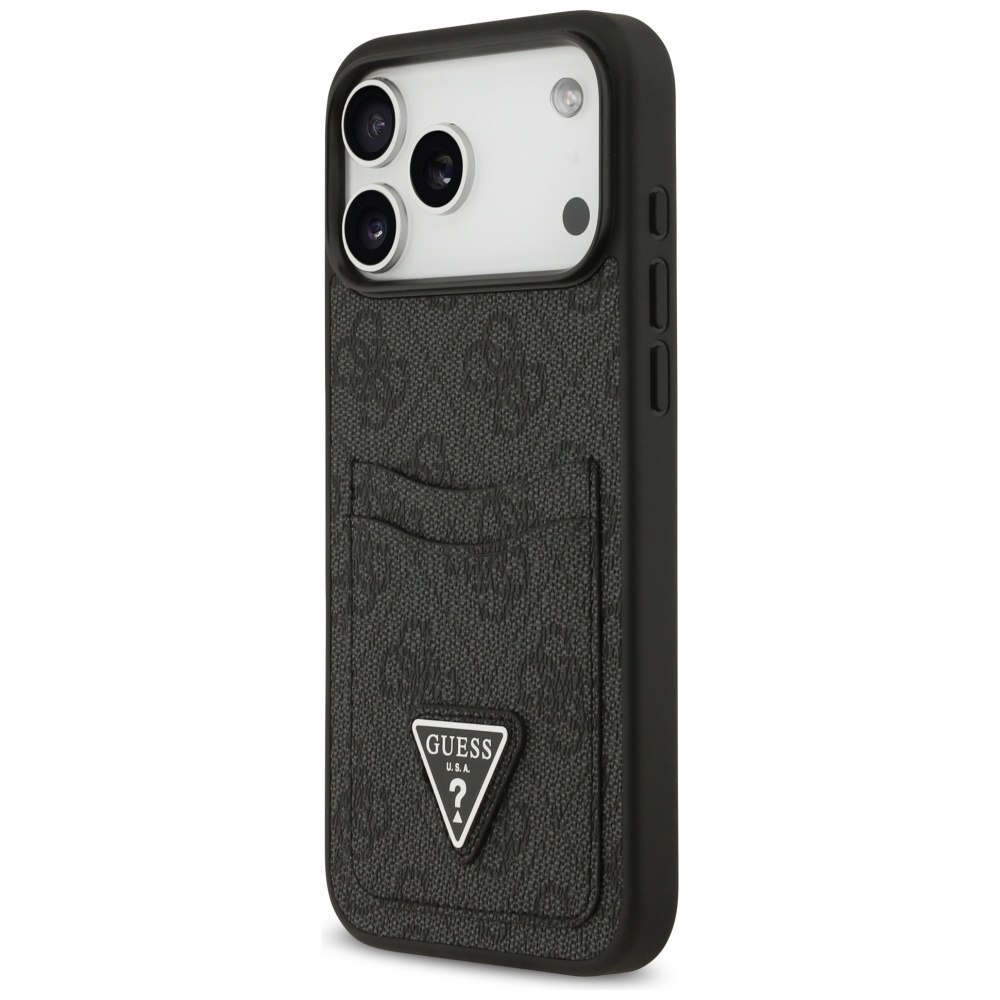 Etui Guess 4G Double Card Triangle do iPhone 17 Pro Max czarny